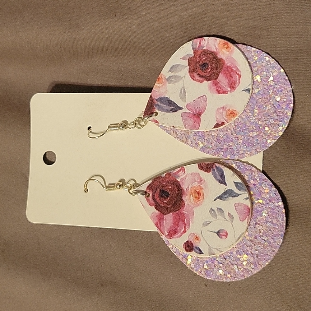 New Handmade Faux Leather Earrings